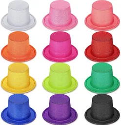 Sombrero Gorro Plastico Brillante Fiestas Hora Loca X6