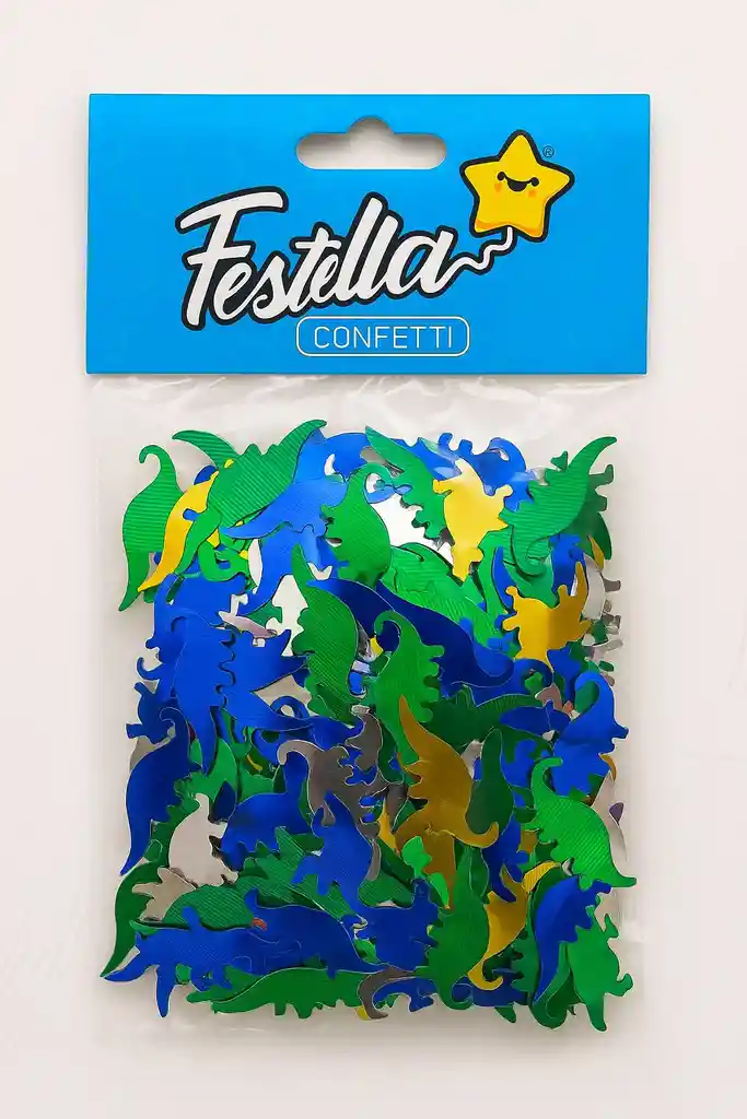 Confeti Diseño Dinosaurios De Colores Metalizados Decoracion De Fiestas