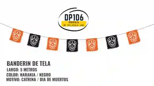 Banderin De Tela Catrina / Dia De Muertos / Decoracion Halloween X 5 Metros