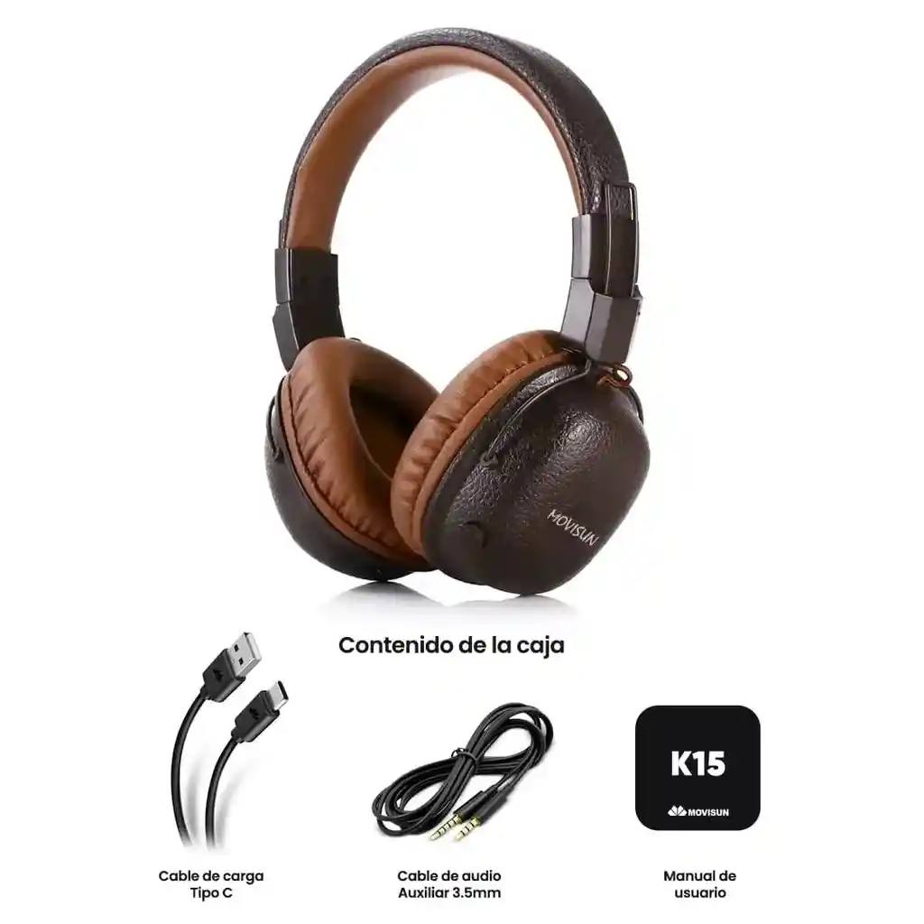 Audífonos Diadema Inalámbrica Bluetooth Movisun K15