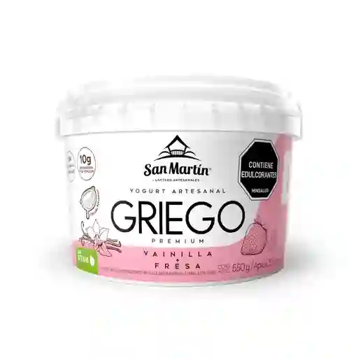 Yogurt Griego Vainilla+fresa X550gr San Martin