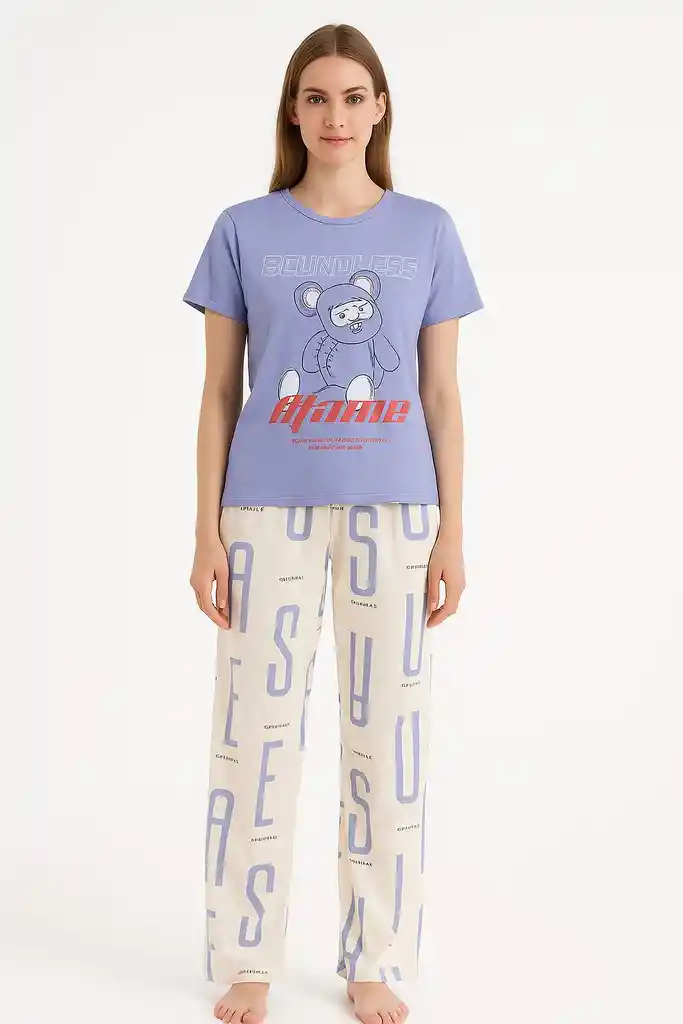 Conjunto Pijamas Blusa Camiseta Y Pantalón