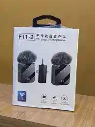 Microfono De Solapa Inalambrico Peludo 3 En 1 Set X2 (tipo C, Lightning, 3.5mm) F11-2