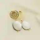 Aretes Dorados Con Nácar Natural