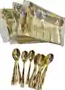 Cucharita Dorada Miniatura 10 Cms X 50 Unds, Minicuchara Dorada X 50 Unds