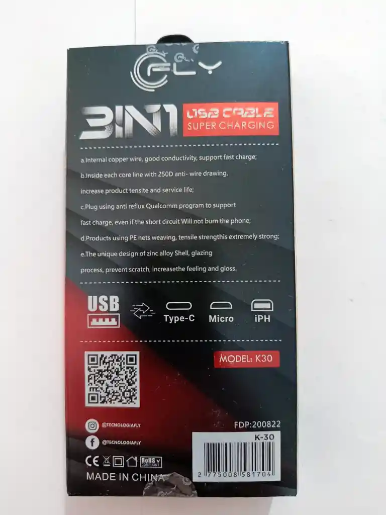 Cable Usb 3 En Uno --- Tipo C -- Micro -- Iphone --