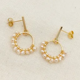Aretes Tulipán De Perlas