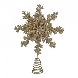 Punta De Arbol Santini 26cm Dorado Plastico
