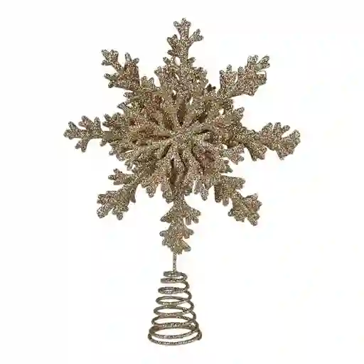 Punta De Arbol Santini 26cm Dorado Plastico
