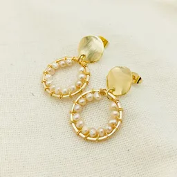 Aretes Girasol De Perlas