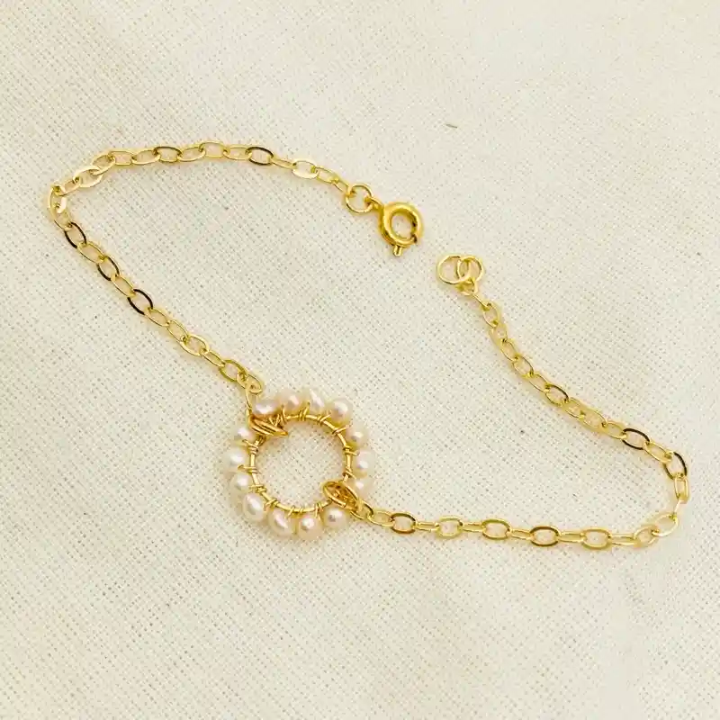 Pulsera Corona De Perlas