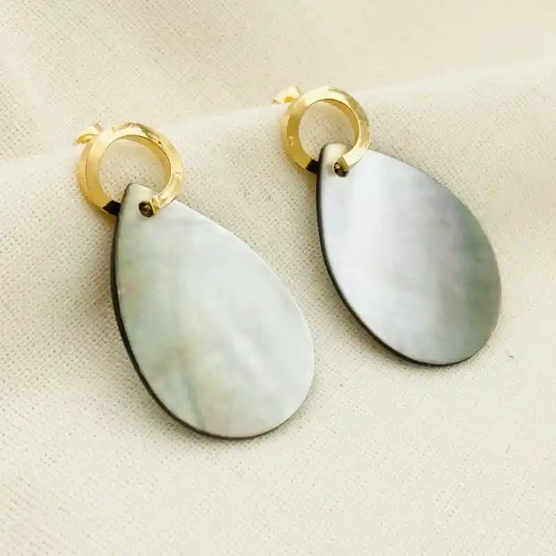Aretes Gotas De Nácar