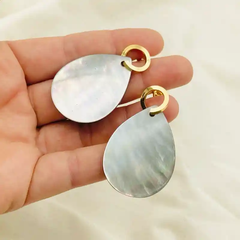 Aretes Gotas De Nácar