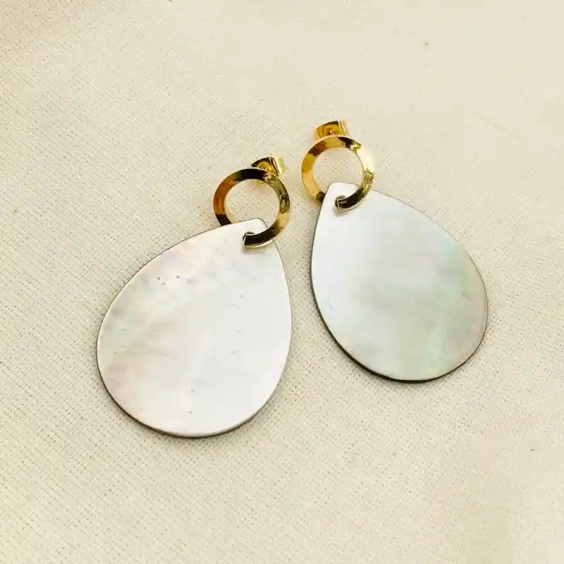 Aretes Gotas De Nácar