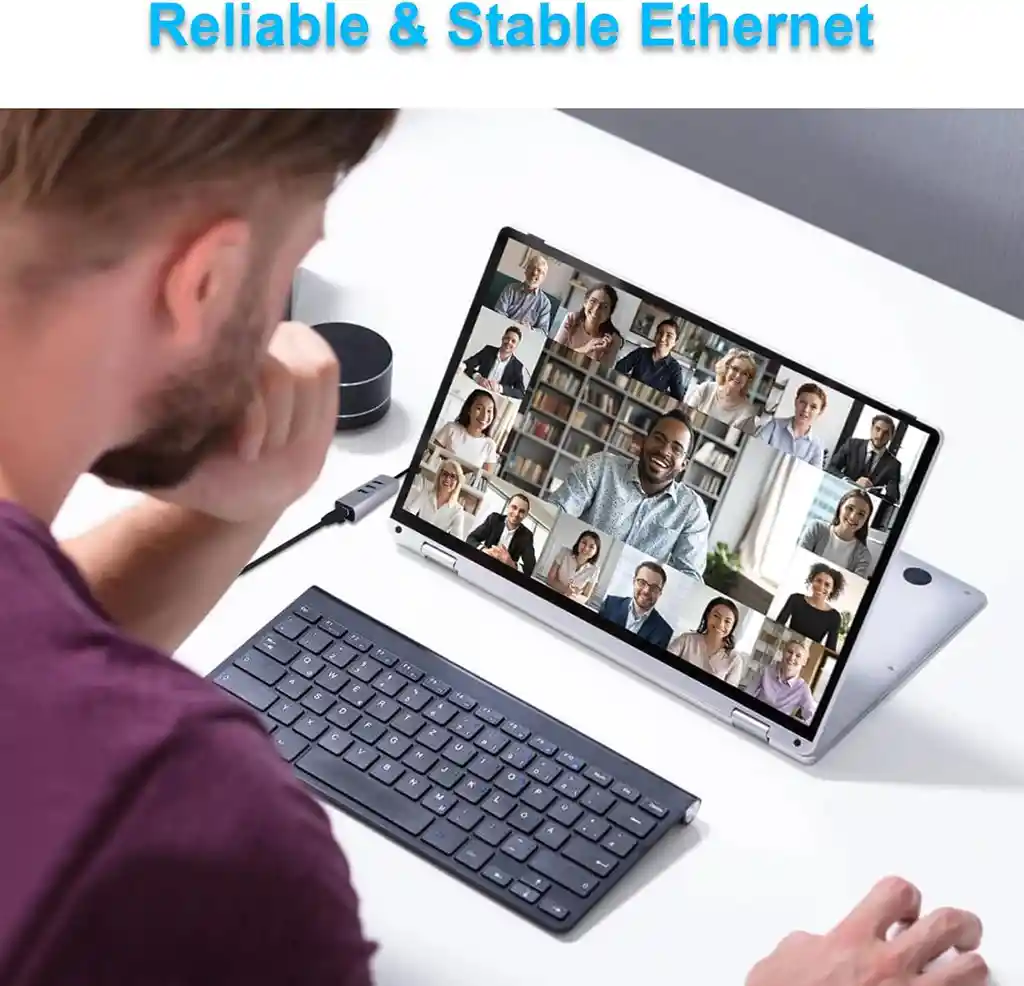 Hub Usb 3.0 Y Tipo C Adaptador Rj45 Ethernet Lan Gigabit