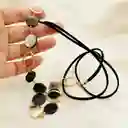 Collar Nácar Y Argollas Doradas