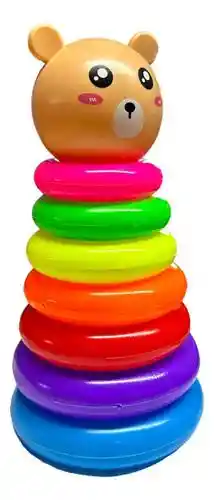 Juguete Bebé Torre Aros Colores Didáctico Oso