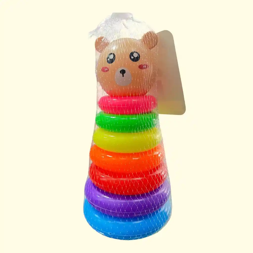 Juguete Bebé Torre Aros Colores Didáctico Oso