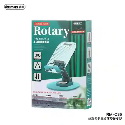 Soporte De Escritorio De Celular Rotatorio Remax Azul Claro