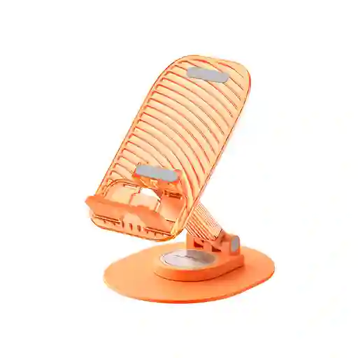 Soporte De Escritorio De Celular Rotatorio Remax Naranja