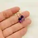 Aretes Amatista Dos Tonos