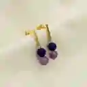 Aretes Amatista Dos Tonos