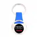 Llavero Azul Audi Carro, Metálico De Lujo