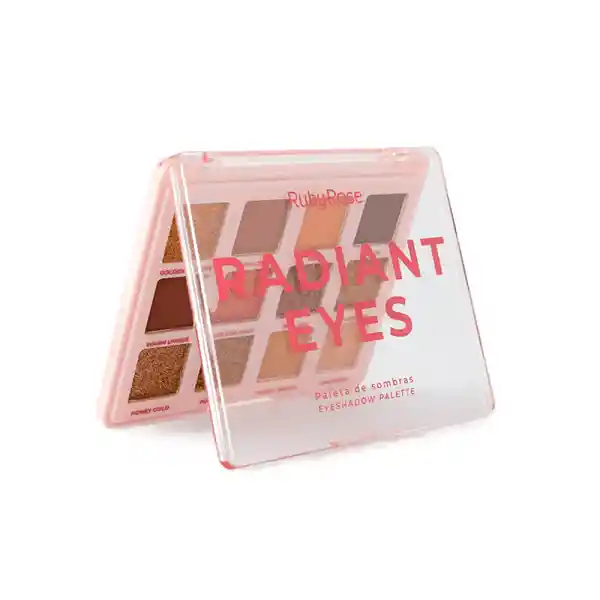 Paleta De Sombras Ruby Rose Radint Eyes 12 Tonos