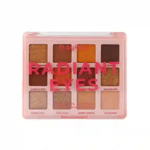 Paleta De Sombras Ruby Rose Radint Eyes 12 Tonos