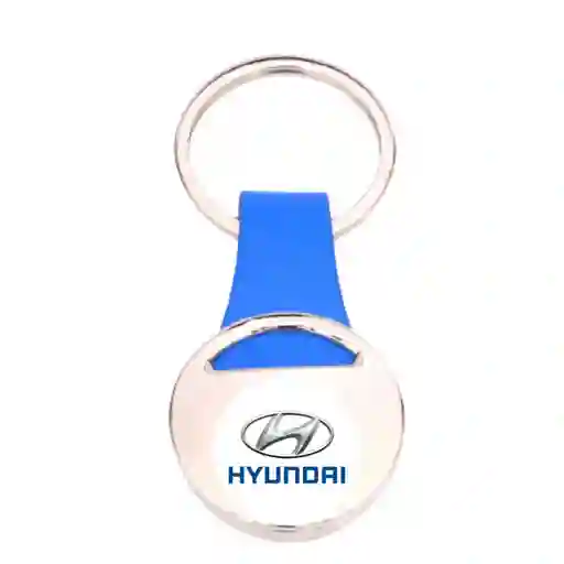 Llavero Azul Hyundai Carro, Metálico De Lujo