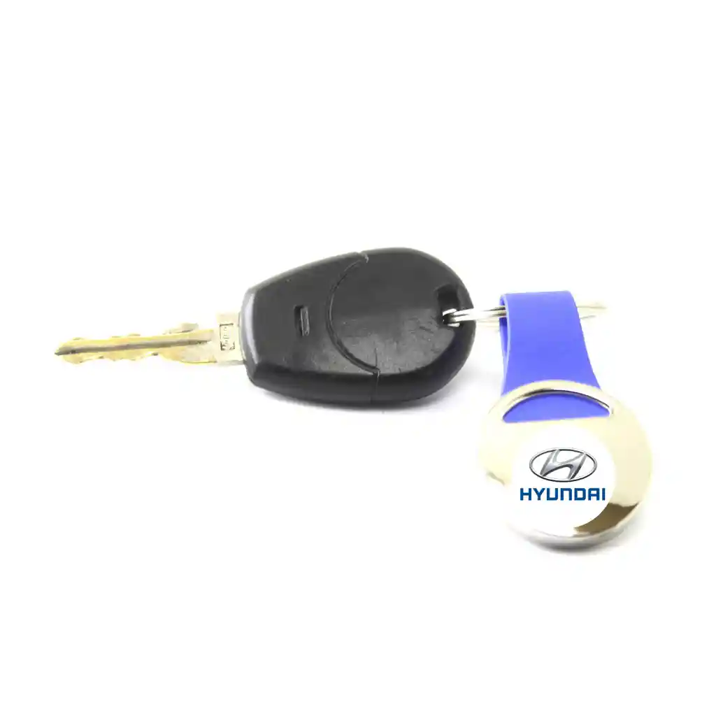 Llavero Azul Hyundai Carro, Metálico De Lujo
