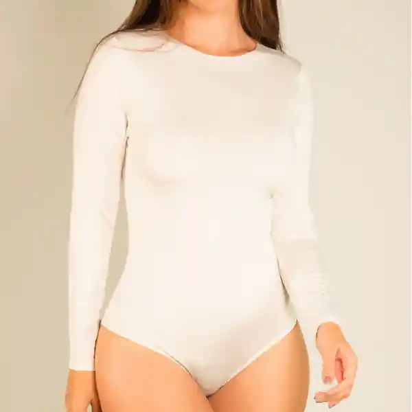 Body Basic Manga Larga Marfil