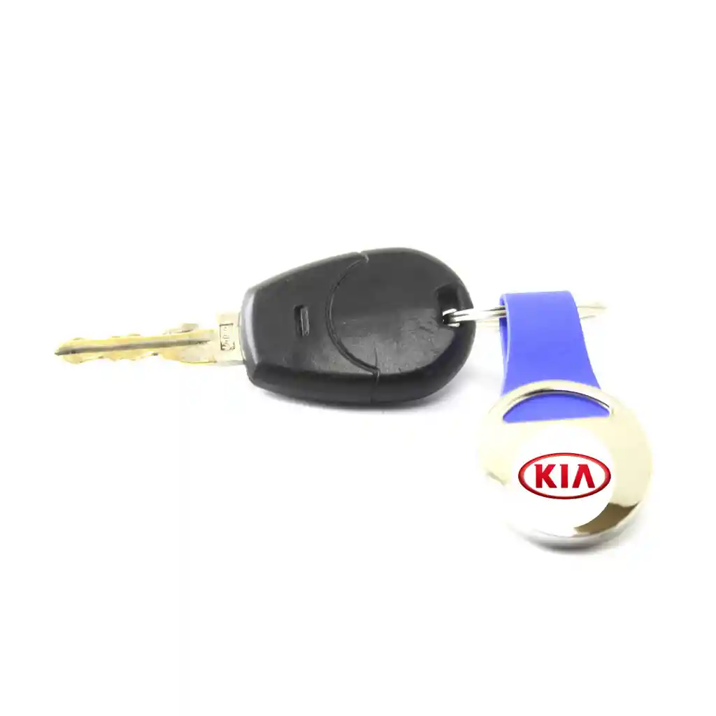 Llavero Azul Kia Carro, Metálico De Lujo