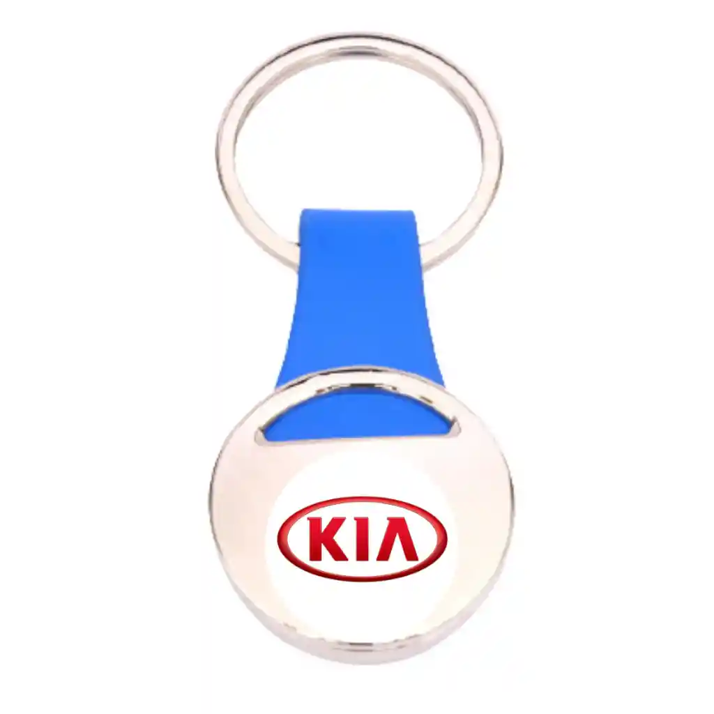 Llavero Azul Kia Carro, Metálico De Lujo