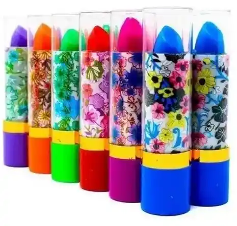 Labial Mágico Hidratante Barra Estampado De Flores