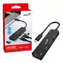 Hub Tipo C Usb-c A Usb De 4 Puertos Genius Uh-400