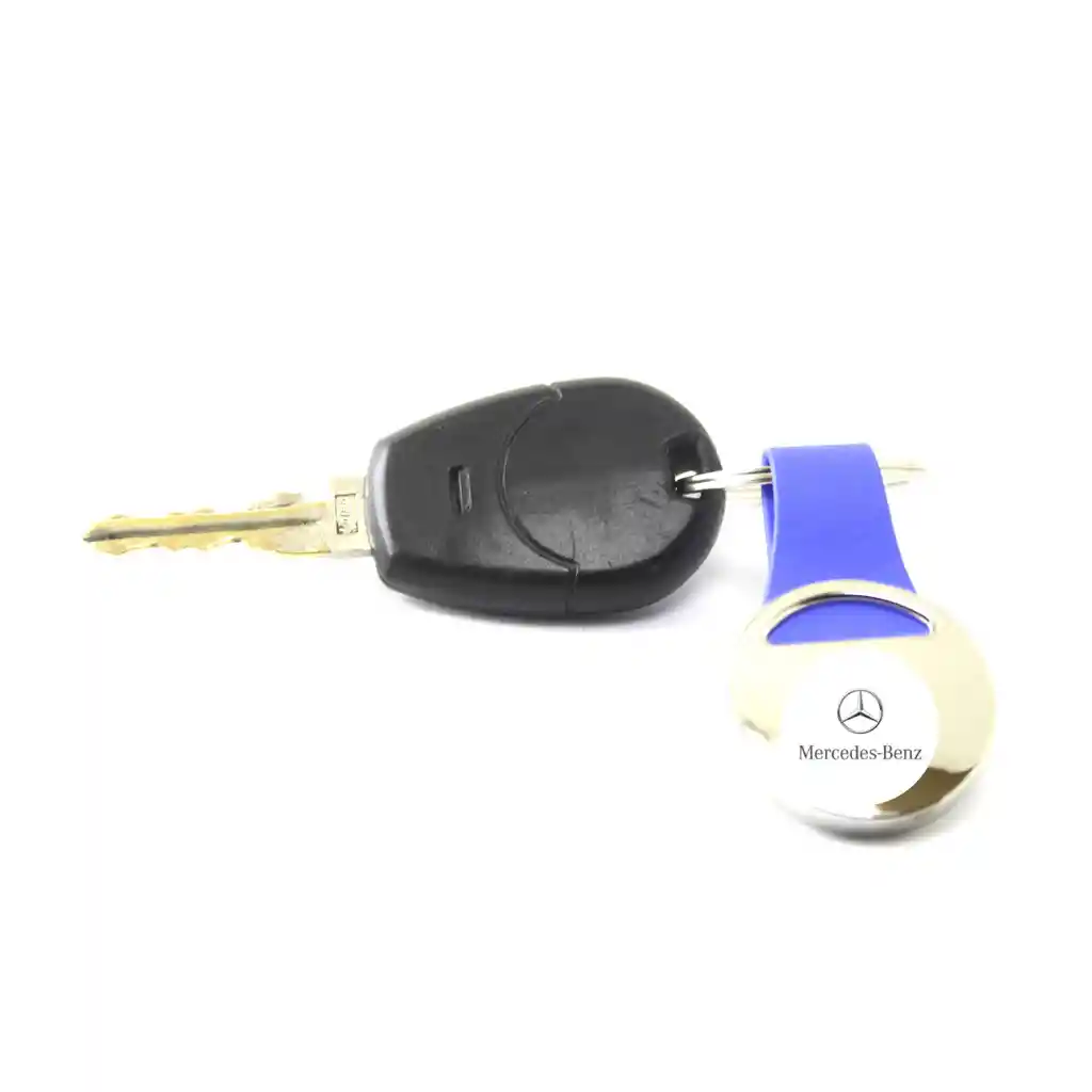 Llavero Azul Mercedes Benz Carro, Metálico De Lujo