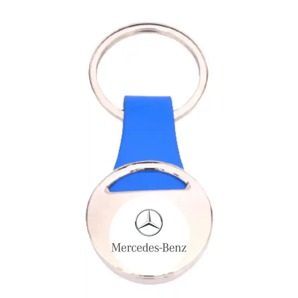 Llavero Azul Mercedes Benz Carro, Metálico De Lujo
