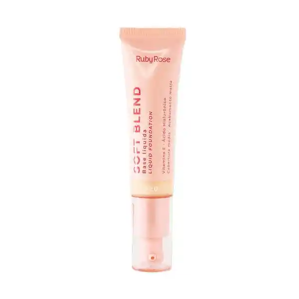 Base Líquida Ruby Rose Línea Rosa Soft Blend F20 30gr