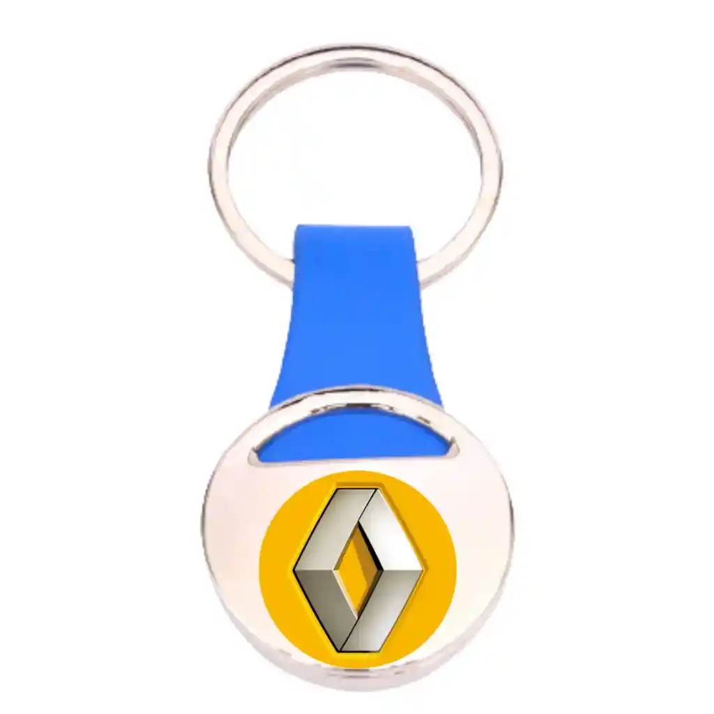 Llavero Azul Renault, Metálico De Lujo