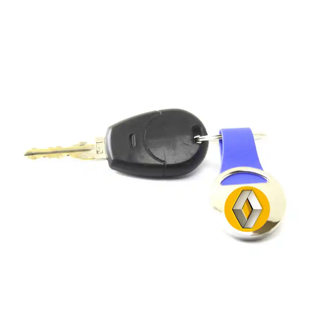 Llavero Azul Renault, Metálico De Lujo