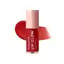 Labial Lip Glow Ruby Rose Linea Rosa Electric Red 5.5gr