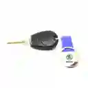 Llavero Azul Skoda, Metálico De Lujo