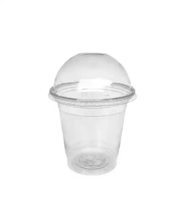 Vasos 10 Onzas Pet X 12 Unds Con Tapa Domo, Vasos 10 Onzas Con Sobrecopa Sin Perforación