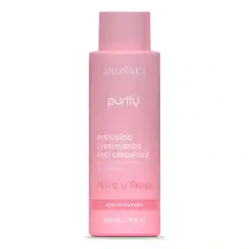 Amazonica Purify Acondicionador Anticaída, Crecimiento, Control Cabello Graso Con Mirra Y Rosas 500 Ml