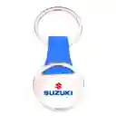 Llavero Azul Suzuki, Metálico De Lujo
