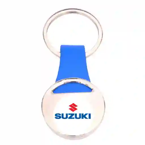 Llavero Azul Suzuki, Metálico De Lujo