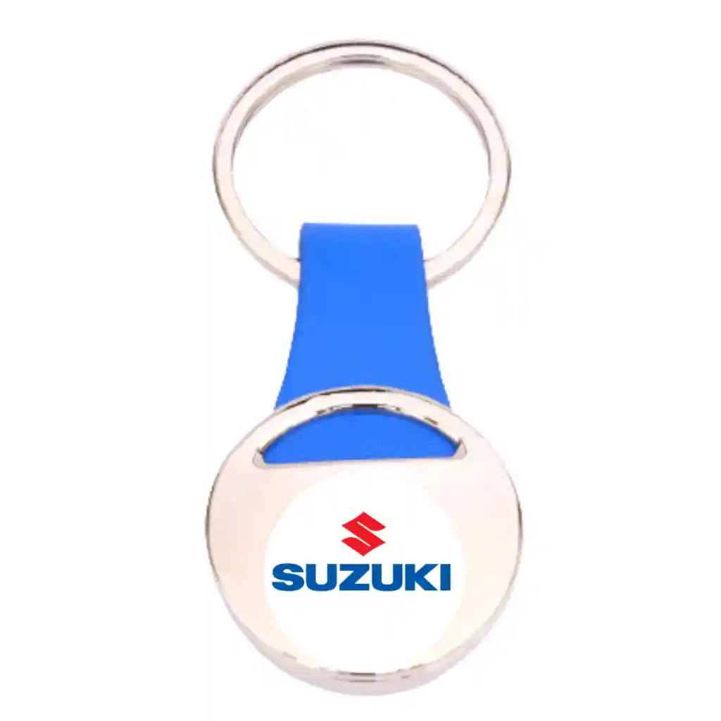 Llavero Azul Suzuki, Metálico De Lujo