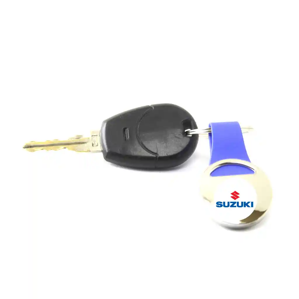 Llavero Azul Suzuki, Metálico De Lujo