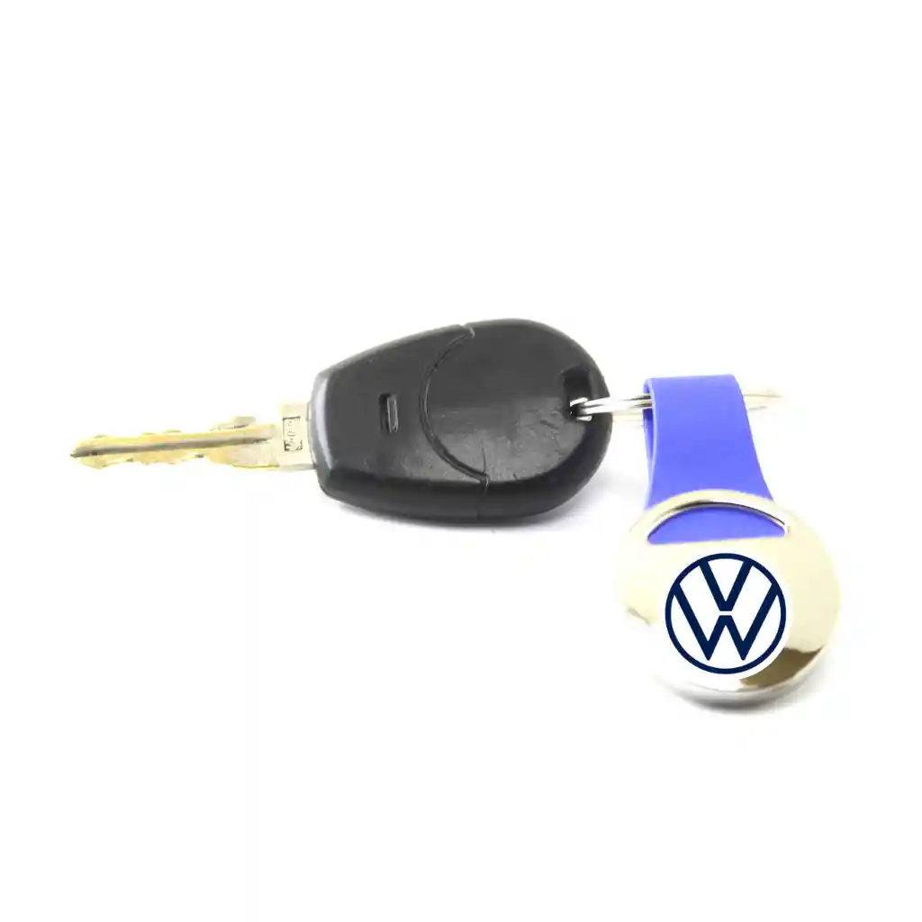 Llavero Azul Volkswagen, Metálico De Lujo
